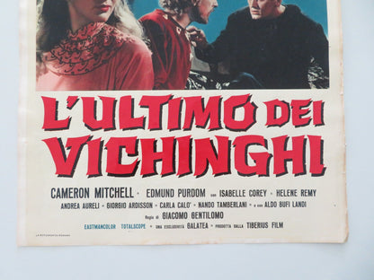 THE LAST OF THE VIKINGS ITALIAN LOCANDINA POSTER CAMERON MITCHELL E. PURDOM 1961 Movie posters
