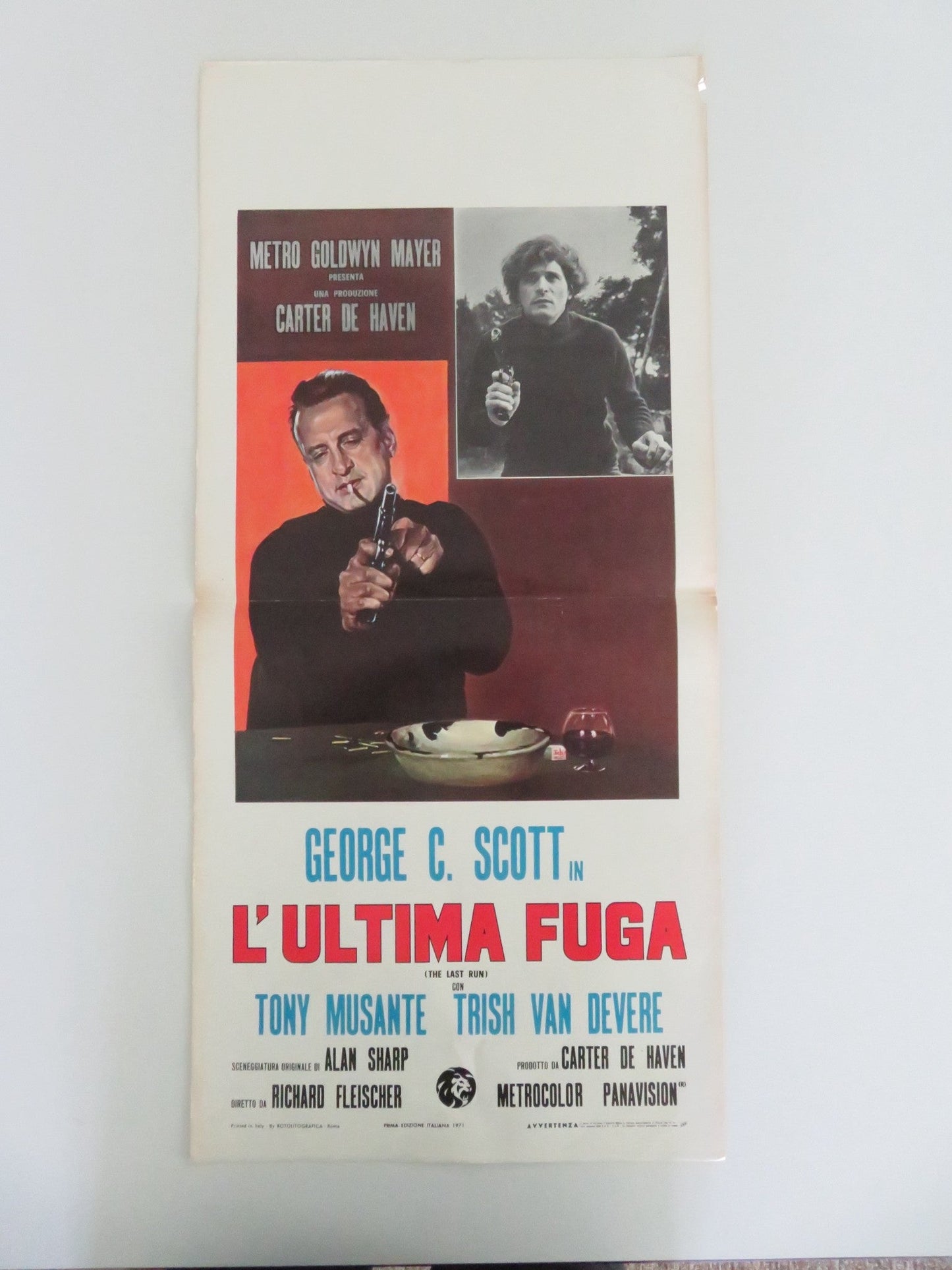 The Last Run Italian Locandina Poster George C. Scott Tony Musante 1971 Movie posters