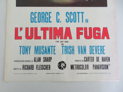 The Last Run Italian Locandina Poster George C. Scott Tony Musante 1971 Movie posters