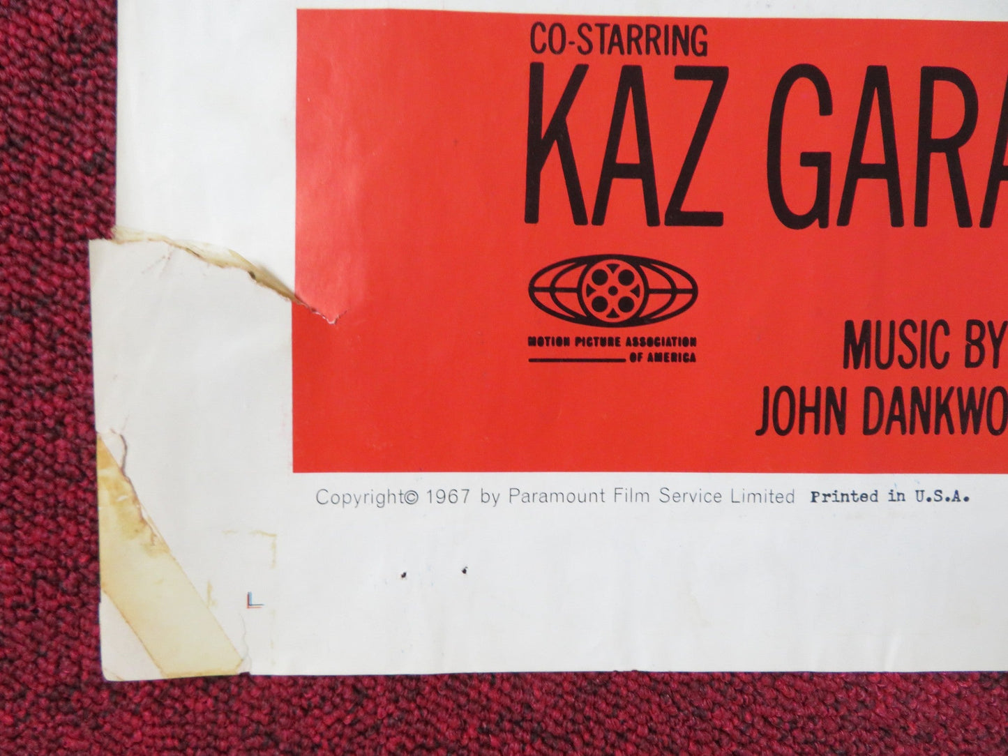 THE LAST SAFARI FOLDED US ONE SHEET POSTER KAS GARAS STEWART GRANGER 1967 Rendezvous Cinema Movie posters
