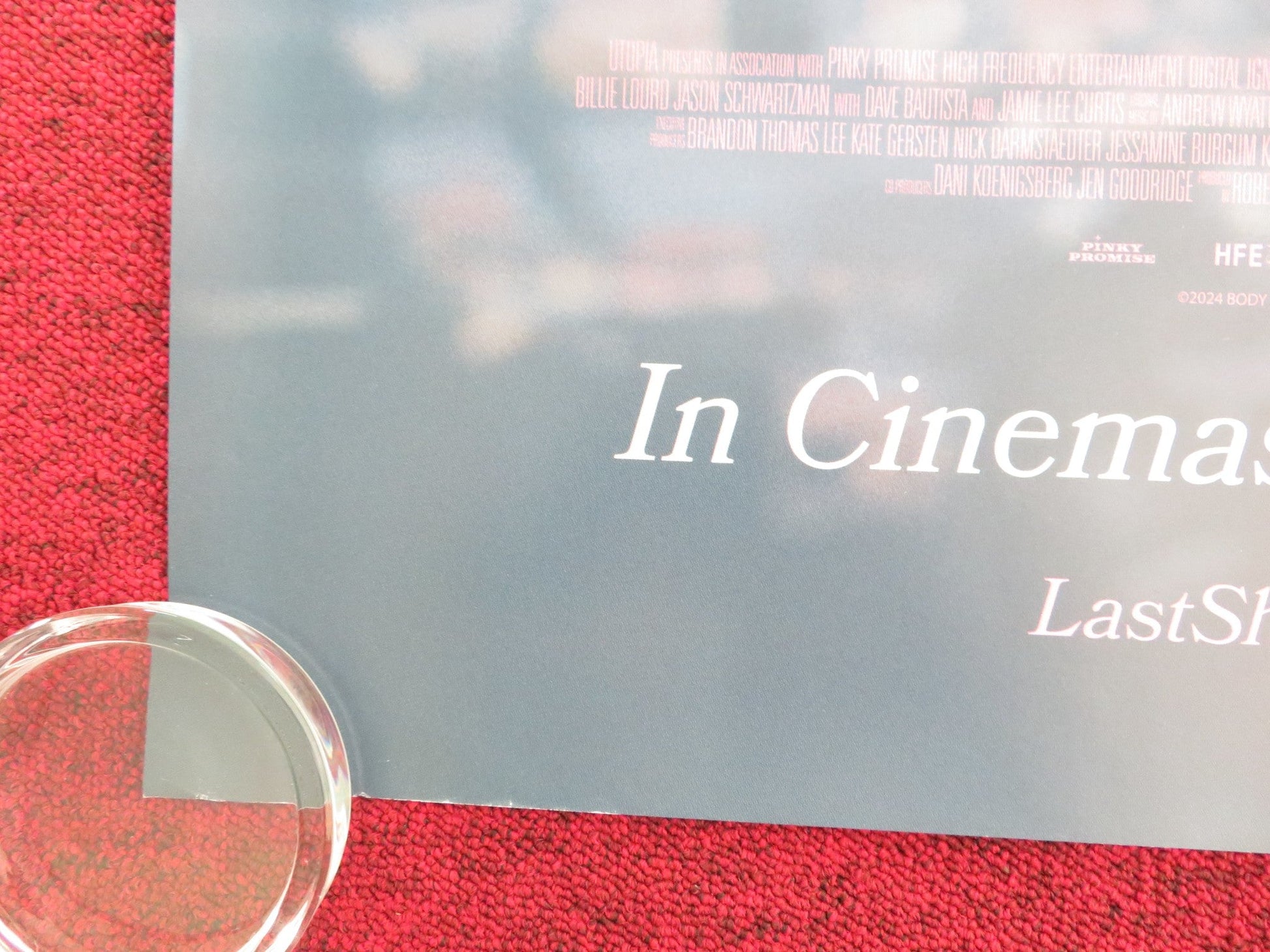 THE LAST SHOWGIRL UK QUAD ROLLED POSTER PAMELA ANDERSON JAME LEE CURTIS 2024 Movie posters