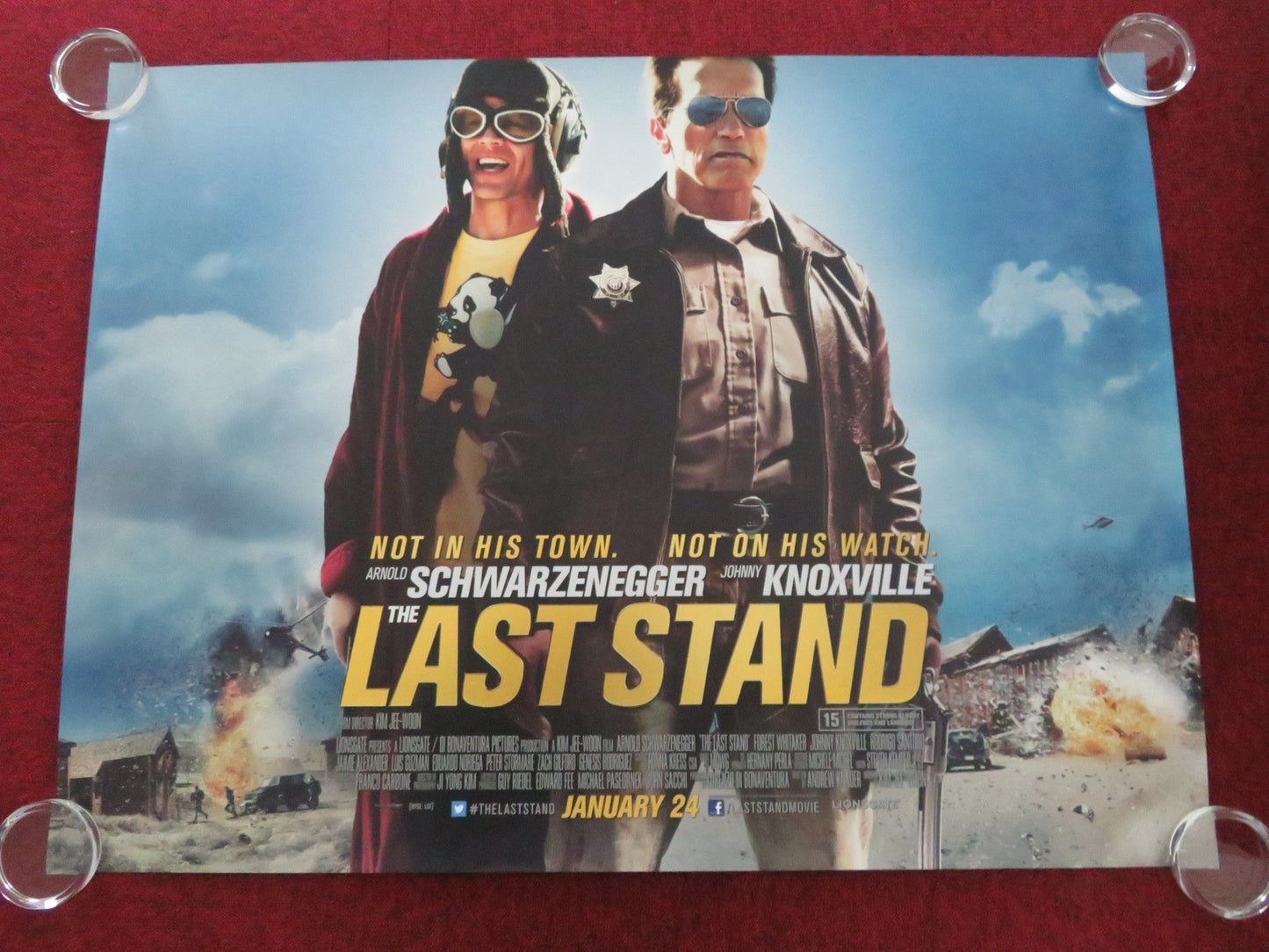 THE LAST STAND UK QUAD ROLLED POSTER ARNOLD SCHWARZENEGGER JOHNNY KNOXVILLE 2013 Movie posters