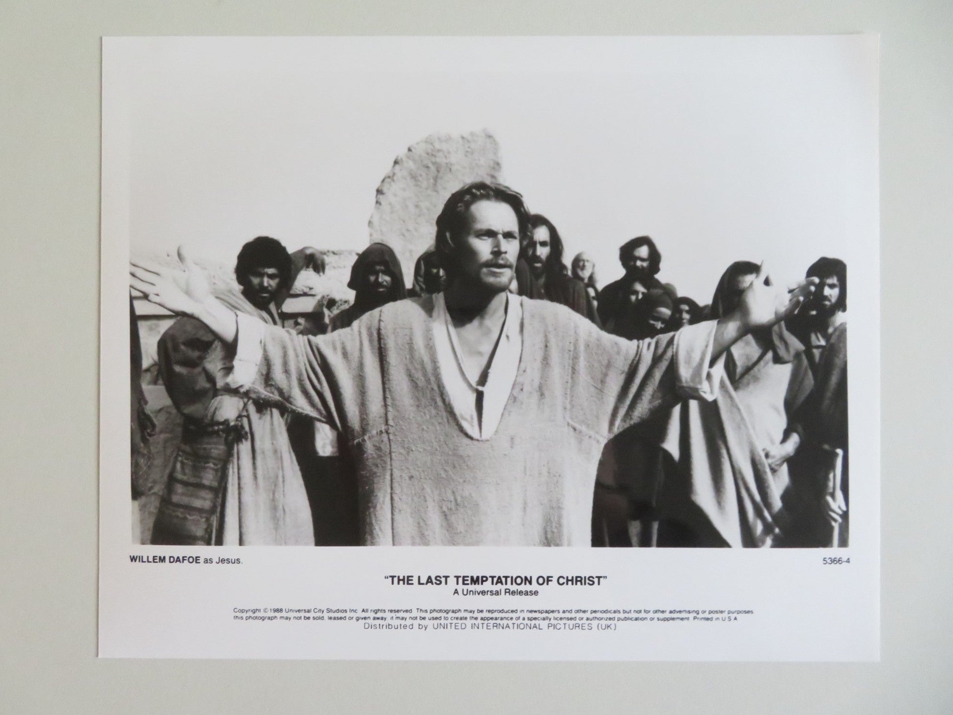THE LAST TEMPTATION OF CHRIST MOVIE STILL PHOTO LOT OF 6 WILLEM DAFOE 1988 - Rendezvous Cinema