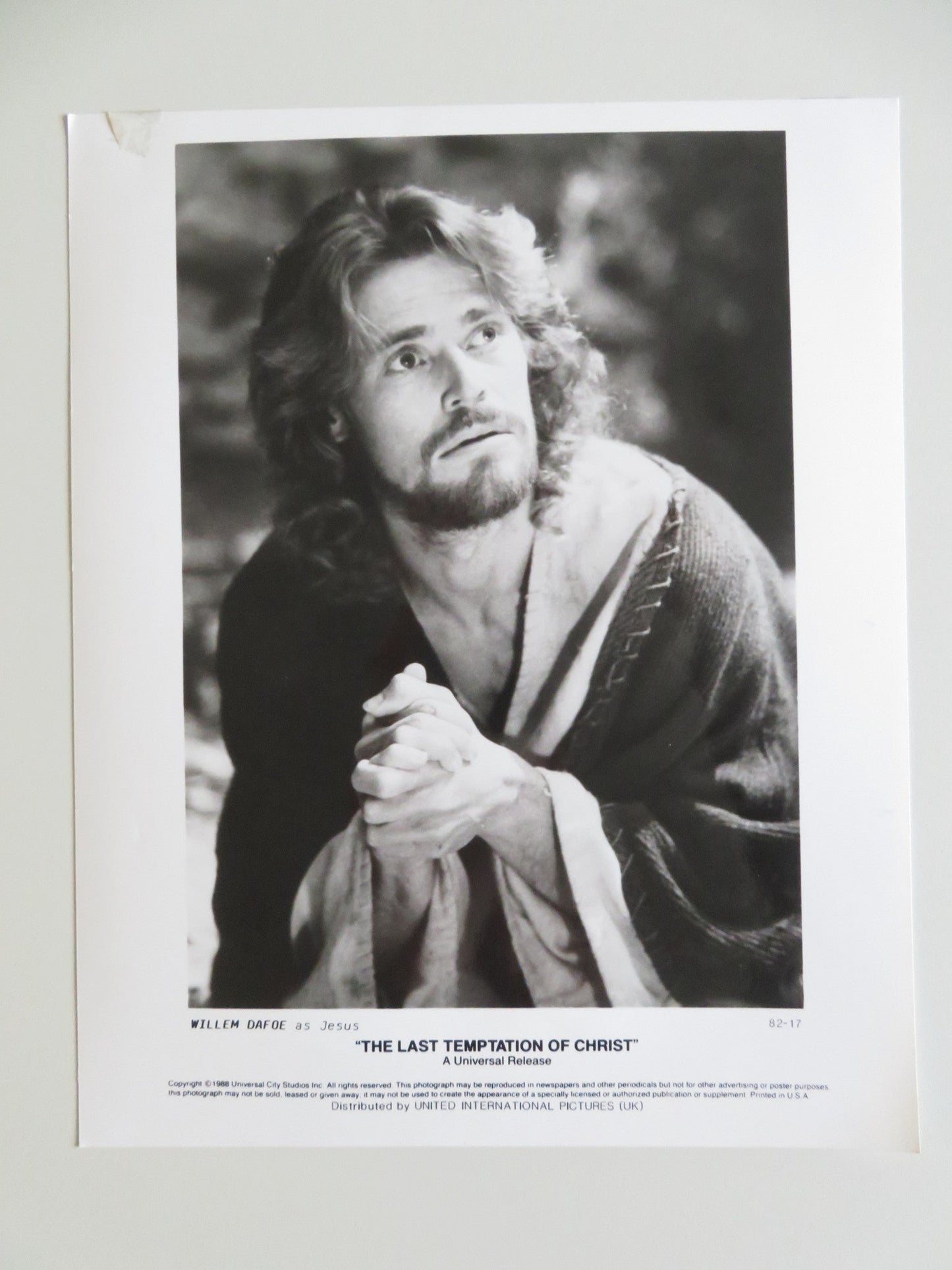 THE LAST TEMPTATION OF CHRIST MOVIE STILL PHOTO LOT OF 6 WILLEM DAFOE 1988 - Rendezvous Cinema