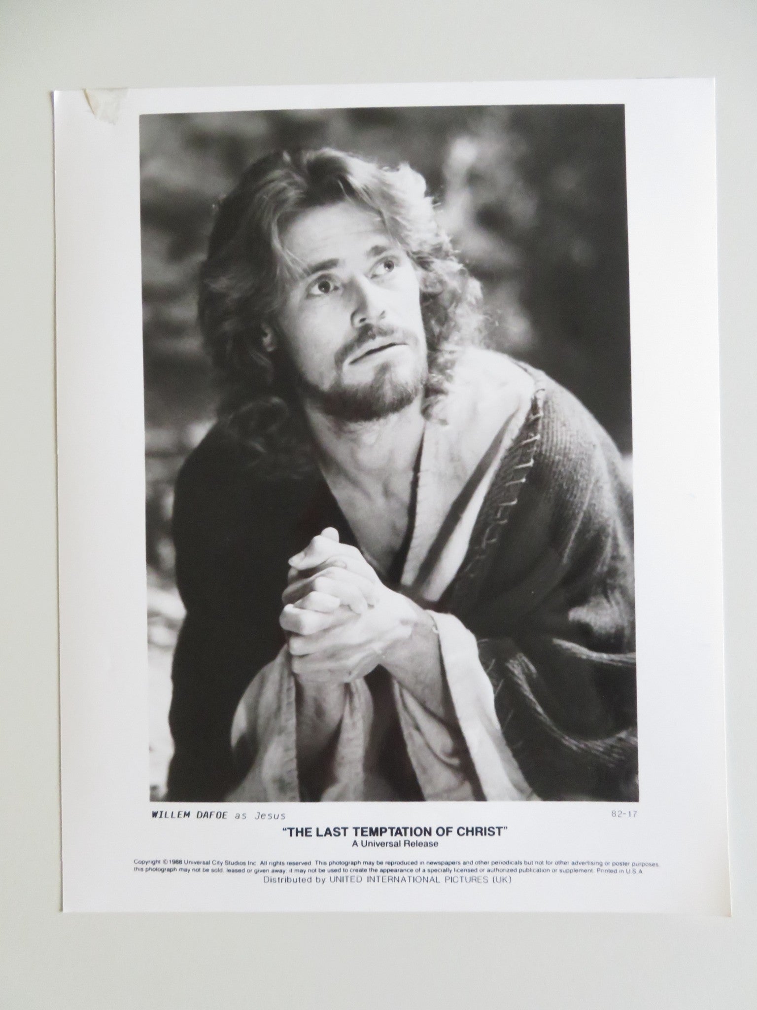 THE LAST TEMPTATION OF CHRIST MOVIE STILL PHOTO LOT OF 6 WILLEM DAFOE 1988 - Rendezvous Cinema