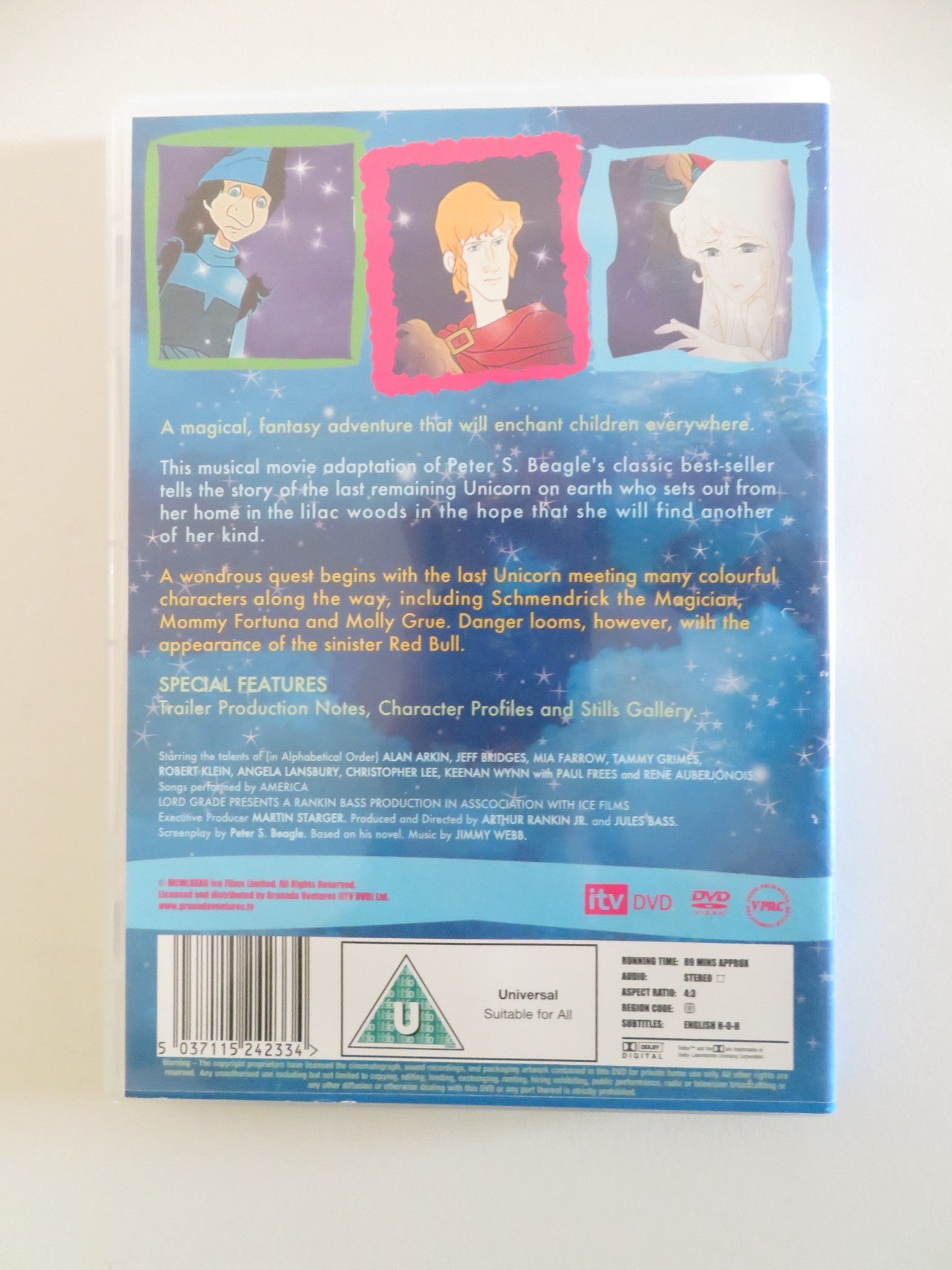 THE LAST UNICORN (DVD) JEFF BRIDGES MIA FARROW 1982 REGION 2 - Rendezvous Cinema