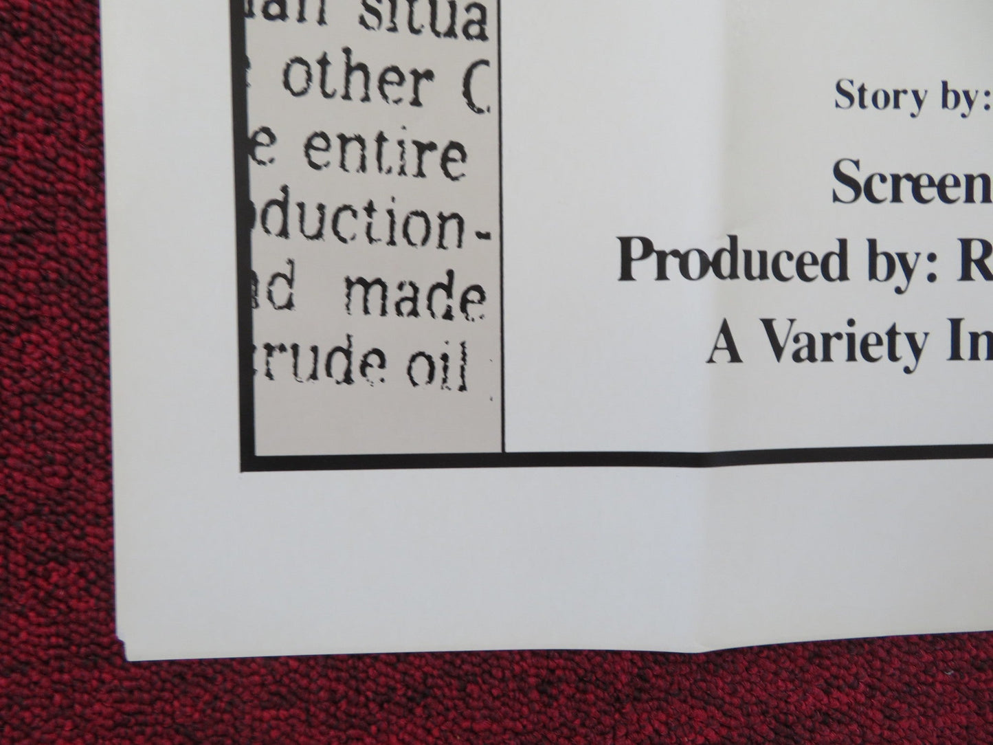 THE LAST WORD FOLDED US ONE SHEET POSTER RICHARD HARRIS KAREN BLACK 1979 Rendezvous Cinema Movie posters