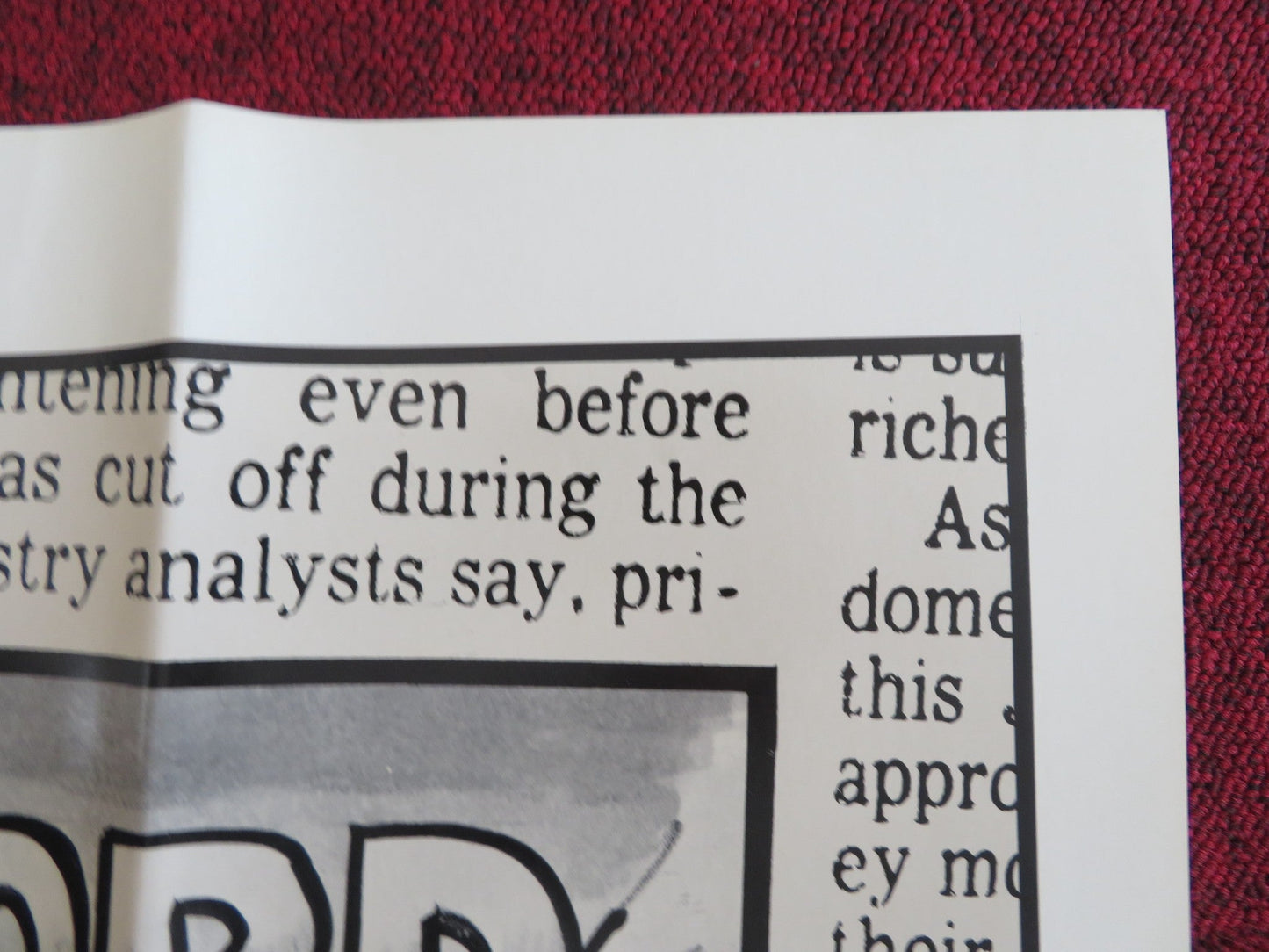 THE LAST WORD FOLDED US ONE SHEET POSTER RICHARD HARRIS KAREN BLACK 1979 Rendezvous Cinema Movie posters