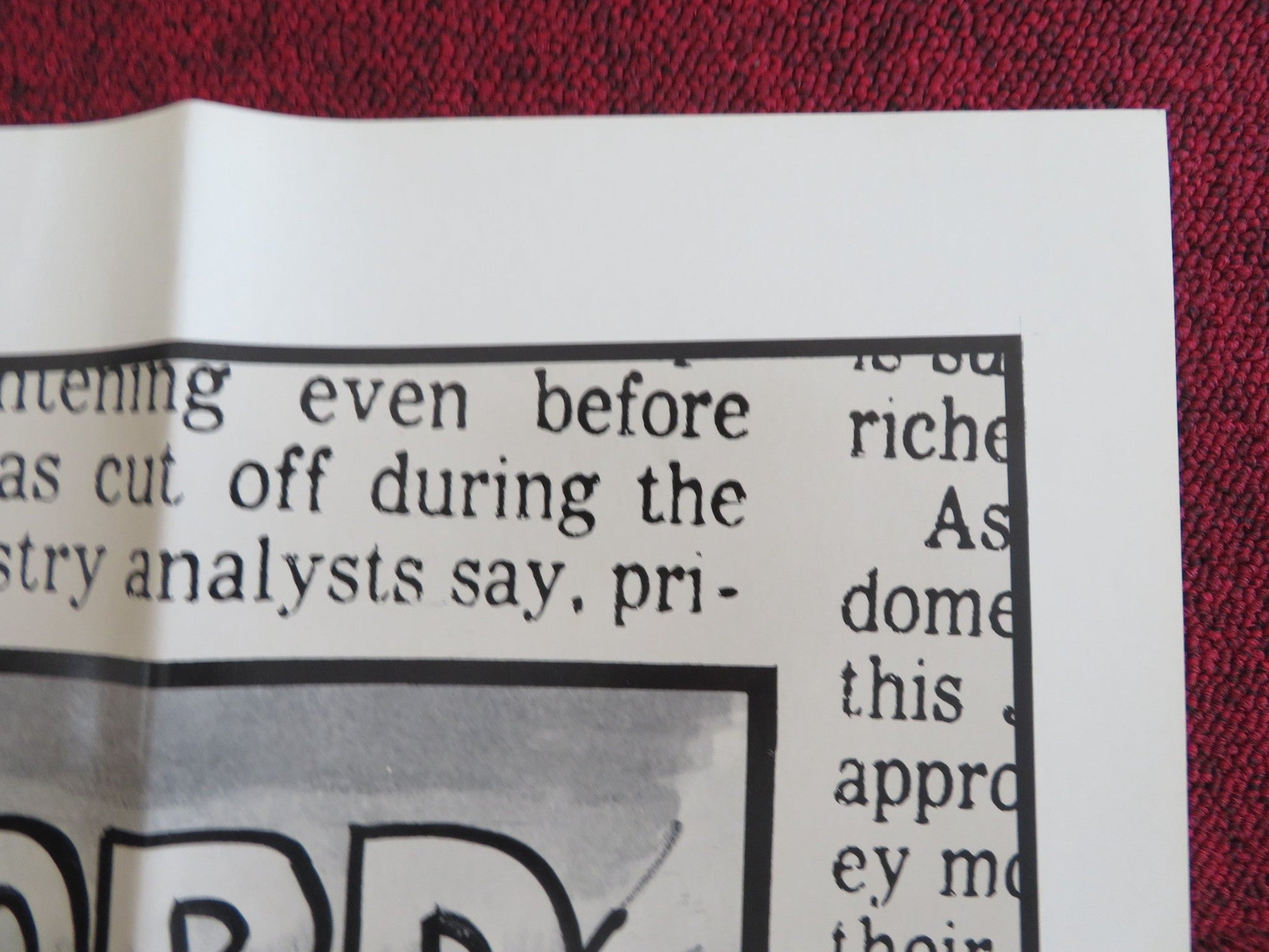 THE LAST WORD FOLDED US ONE SHEET POSTER RICHARD HARRIS KAREN BLACK 1979 Rendezvous Cinema Movie posters