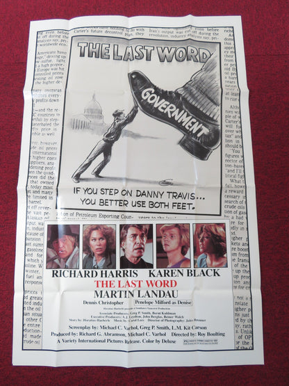 THE LAST WORD FOLDED US ONE SHEET POSTER RICHARD HARRIS KAREN BLACK 1979 Rendezvous Cinema Movie posters