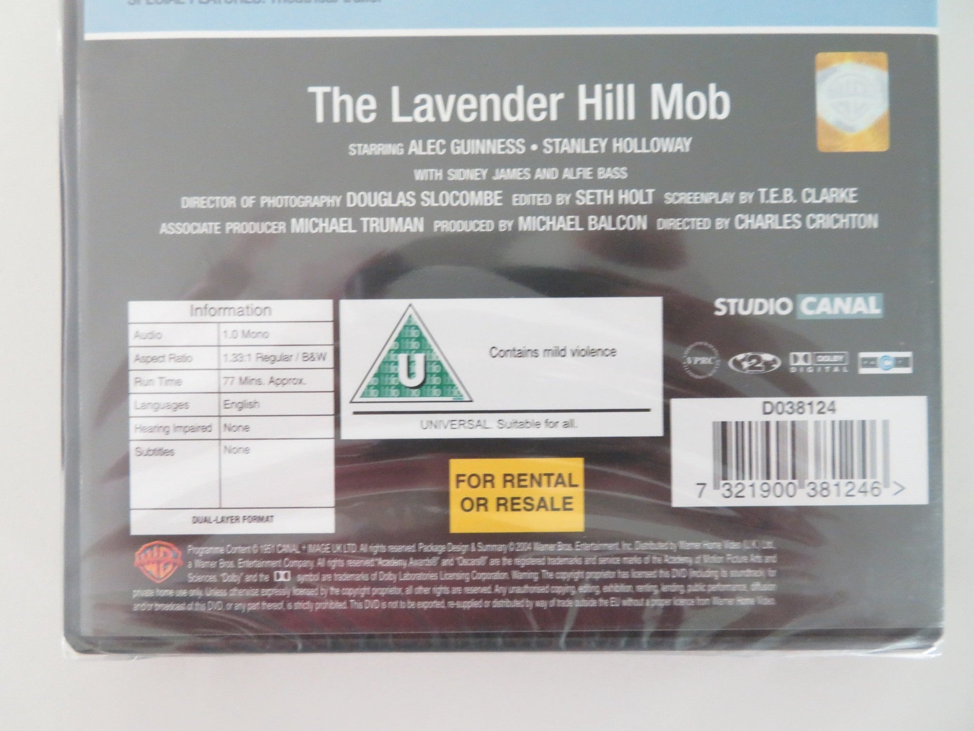 THE LAVENDER HILL MOB - B (DVD) ALEC GUINNESS STANLEY HOLLOWAY 1951 REGION 2 Movie posters