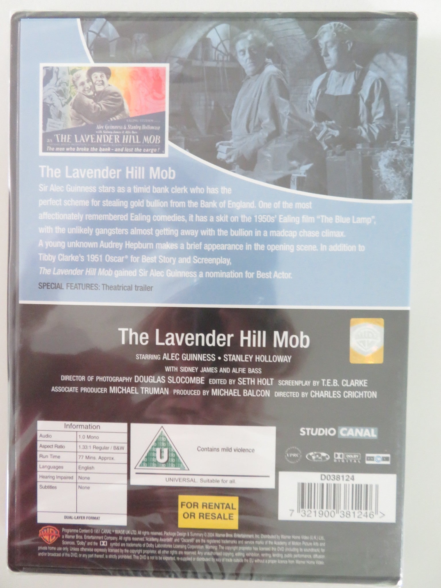 THE LAVENDER HILL MOB - B (DVD) ALEC GUINNESS STANLEY HOLLOWAY 1951 REGION 2 Movie posters