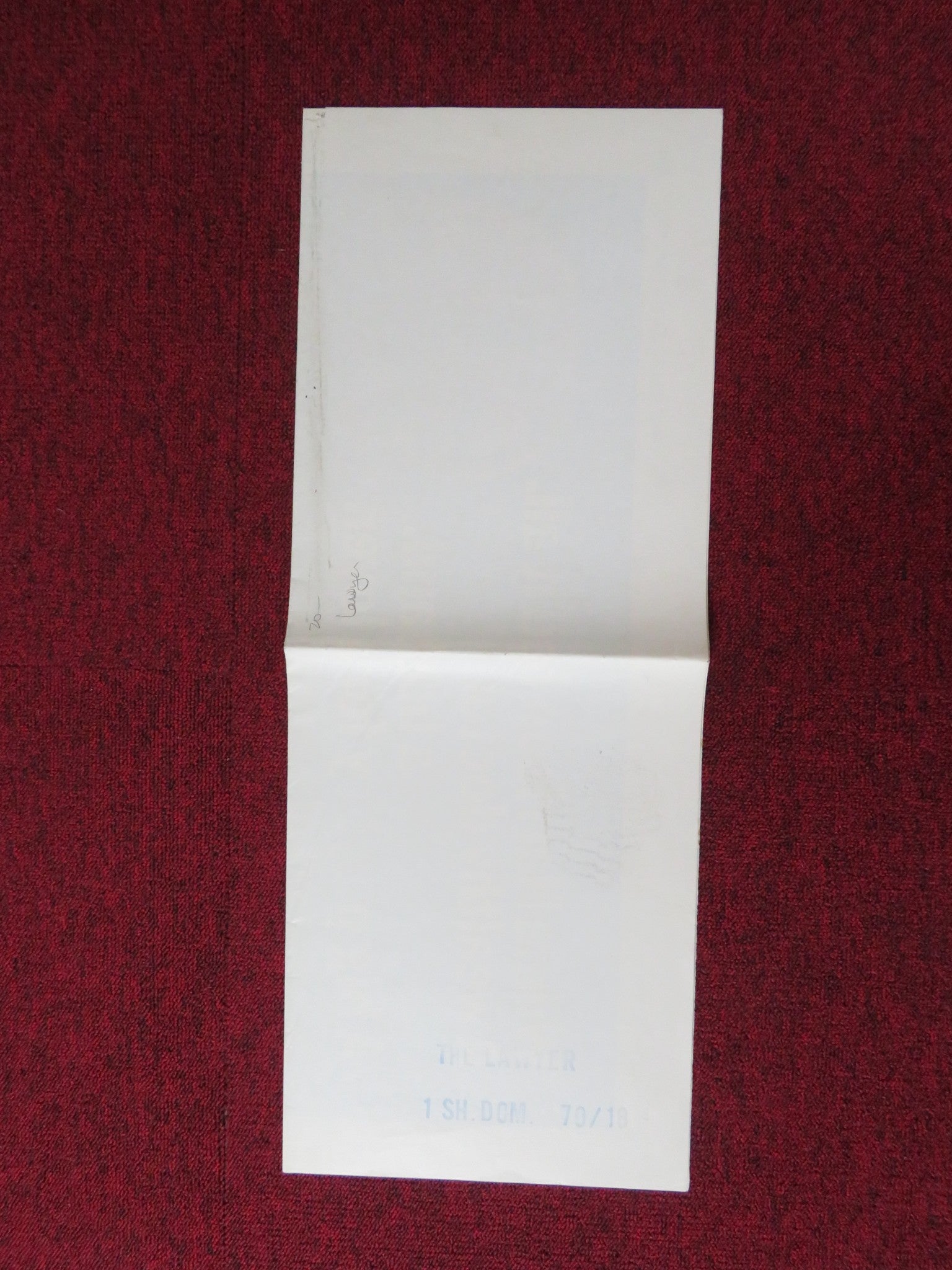 THE LAWYER FOLDED US ONE SHEET POSTER BARRY NEWMAN HAROLD GOULD 1970 Rendezvous Cinema Movie posters