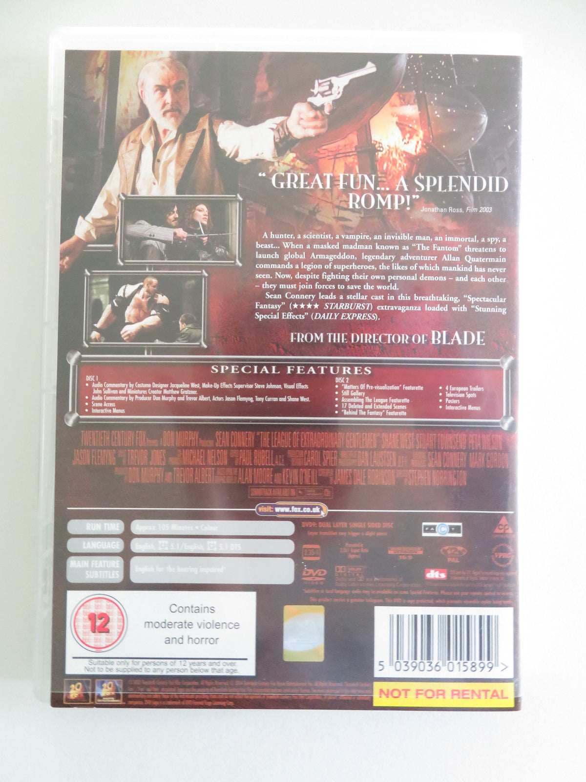 The League of Extraordinary Gentlemen 2 disc Special Edition (DVD) 2003 Region 2 Movie posters