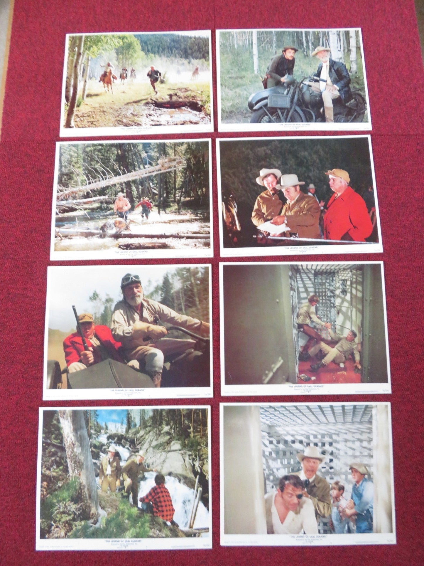 THE LEGEND OF EARL DURAND US LOBBY CARD FULL SET PETER HASKELL SLIM PICKENS 1974 Rendezvous Cinema Movie posters