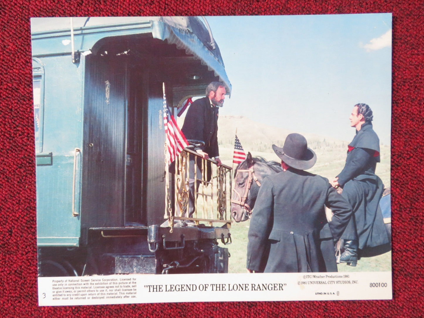 THE LEGEND OF THE LONE RANGER - 3 LOBBY CARD CHRISTOPHER LLOYD MICHAEL HORSE 1980 Rendezvous Cinema Movie posters