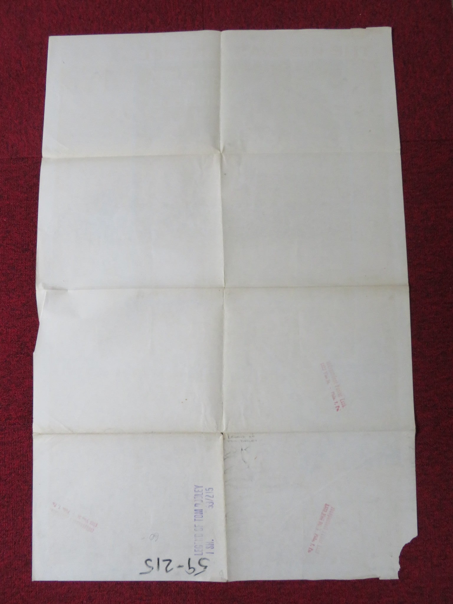 THE LEGEND OF TOM DOOLEY FOLDED US ONE SHEET POSTER MICHAEL LANDON 1959 Rendezvous Cinema Movie posters