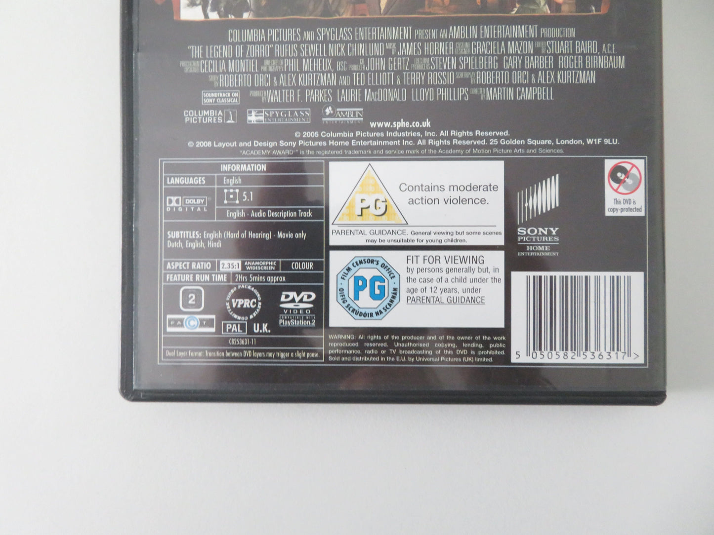 The Legend of Zorro (DVD) Antonio Banderas Catherine Zeta-Jones 2005 Region 2 Movie posters
