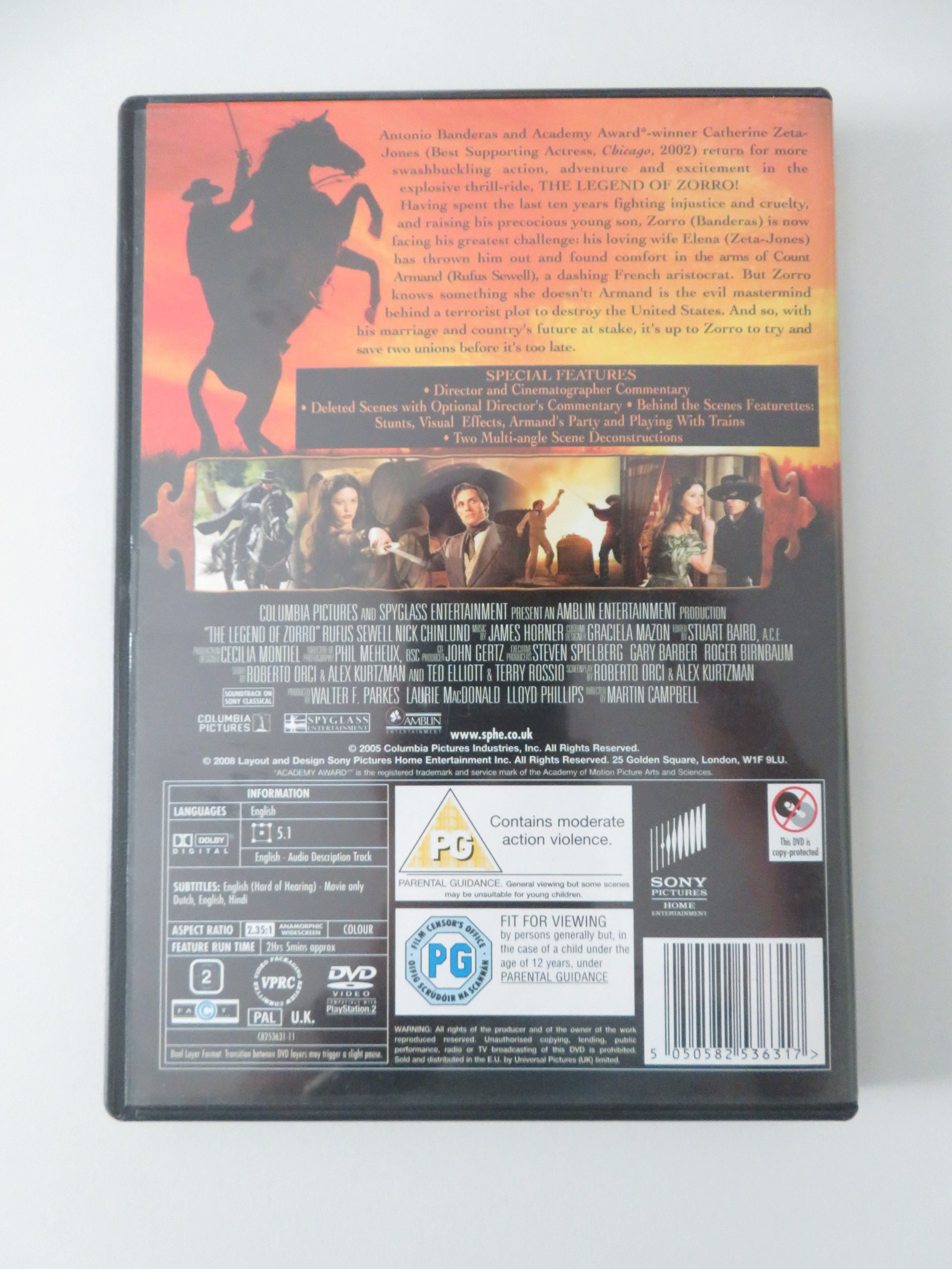 The Legend of Zorro (DVD) Antonio Banderas Catherine Zeta-Jones 2005 Region 2 Movie posters