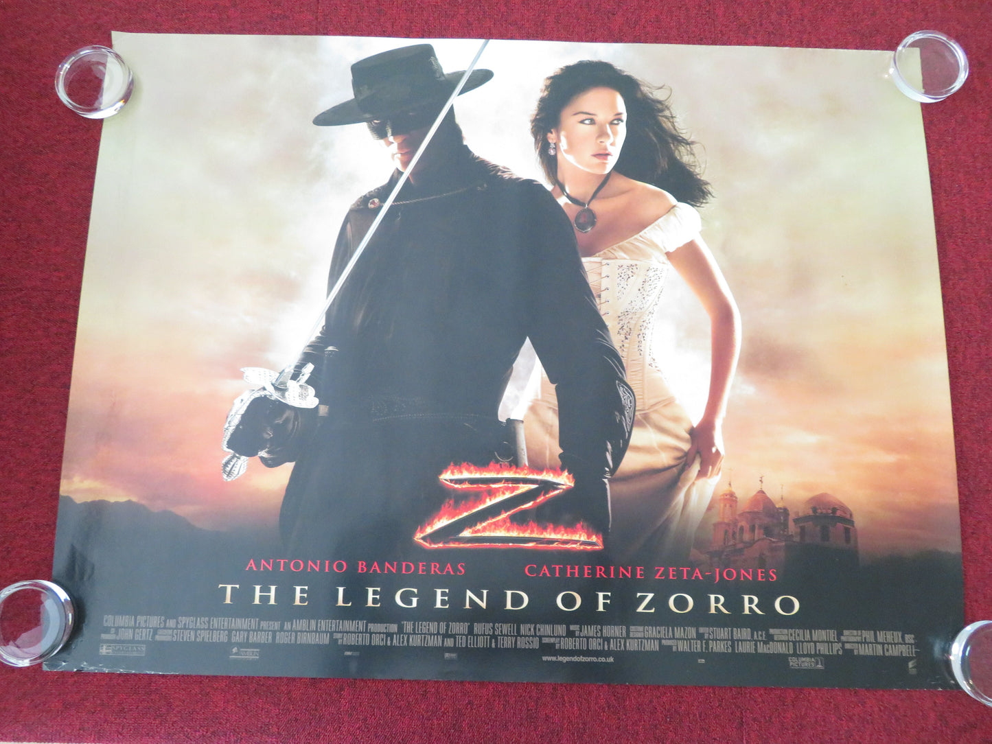 The Legend of Zorro UK Quad Rolled Poster Antonio Banderas C. Zeta-Jones 2005 Movie posters