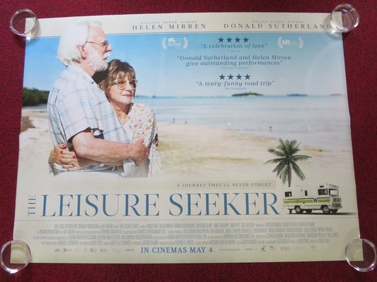 THE LEISURE SEEKER - B UK QUAD ROLLED POSTER DONALD SUTHERLAND HELEN MIRREN 2017 Rendezvous Cinema Movie posters