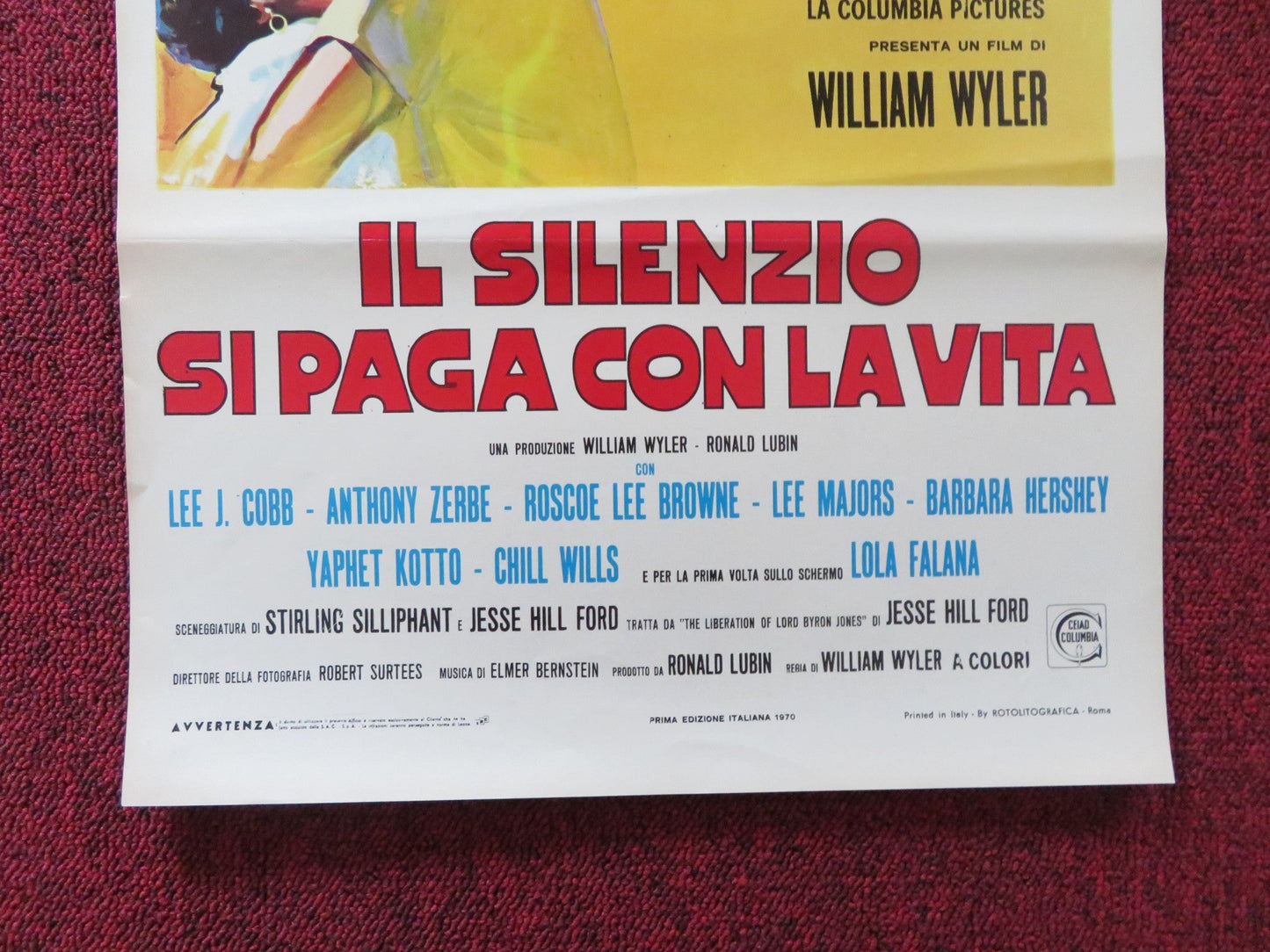 THE LIBERATION OF L. B. JONES ITALIAN LOCANDINA POSTER LEE J. COBB A. ZERBE 1970 Rendezvous Cinema Movie posters
