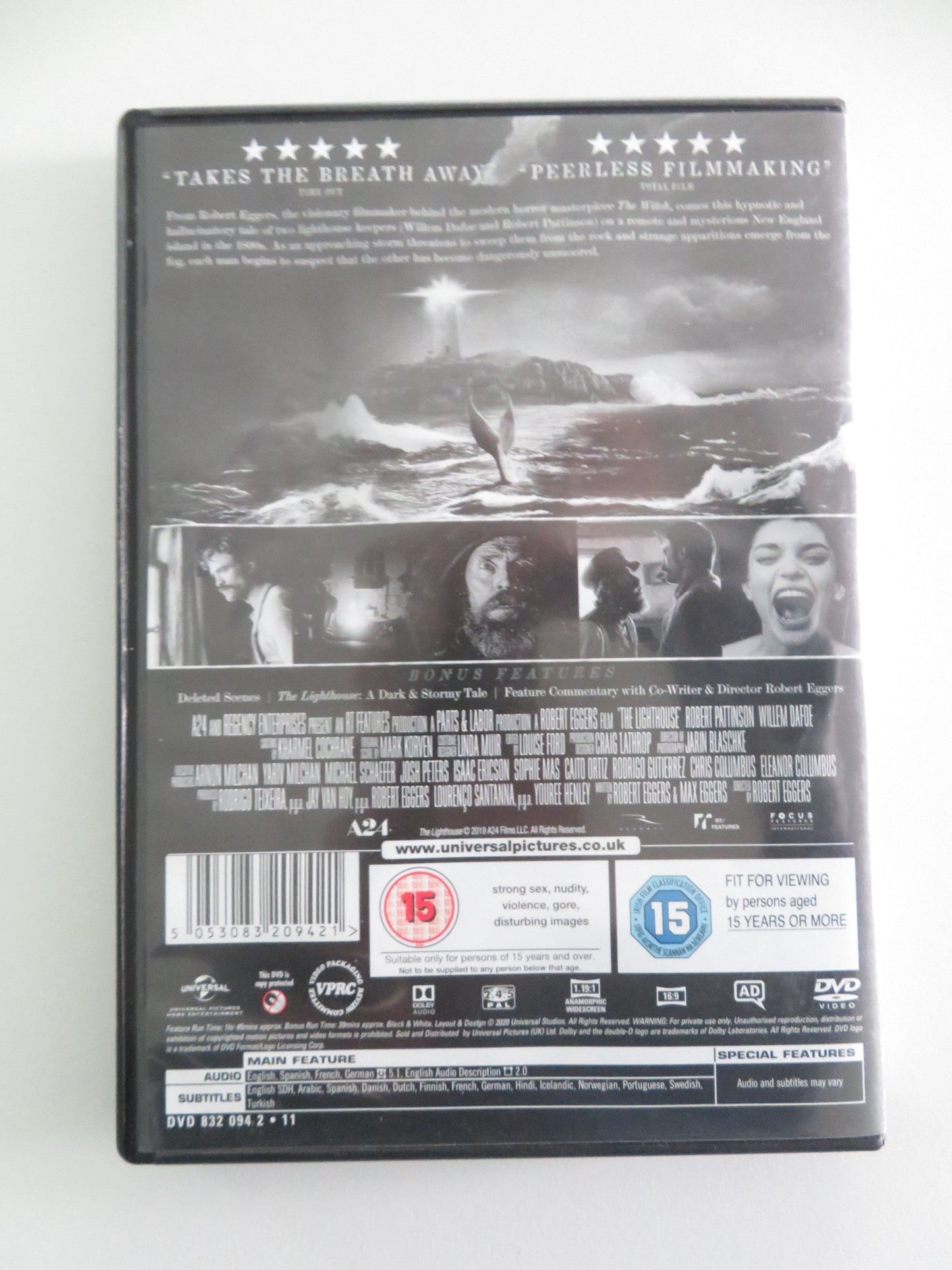The Lighthouse (DVD) Robert Pattinson Willem Dafoe 2019 Region 2, 4, 5 Movie posters