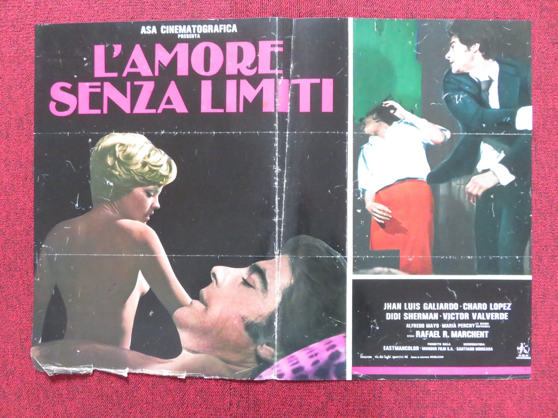 THE LIMIT OF LOVE - F ITALIAN FOTOBUSTA POSTER JUAN LUIS GALIARDO C. LOPEZ 1979 Rendezvous Cinema Movie posters