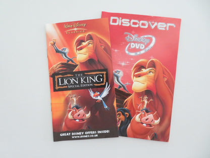 THE LION KING - 2 DISC SPECIAL EDITION (DVD) JAMES EARL JONES 1994 REGION 2 Movie posters