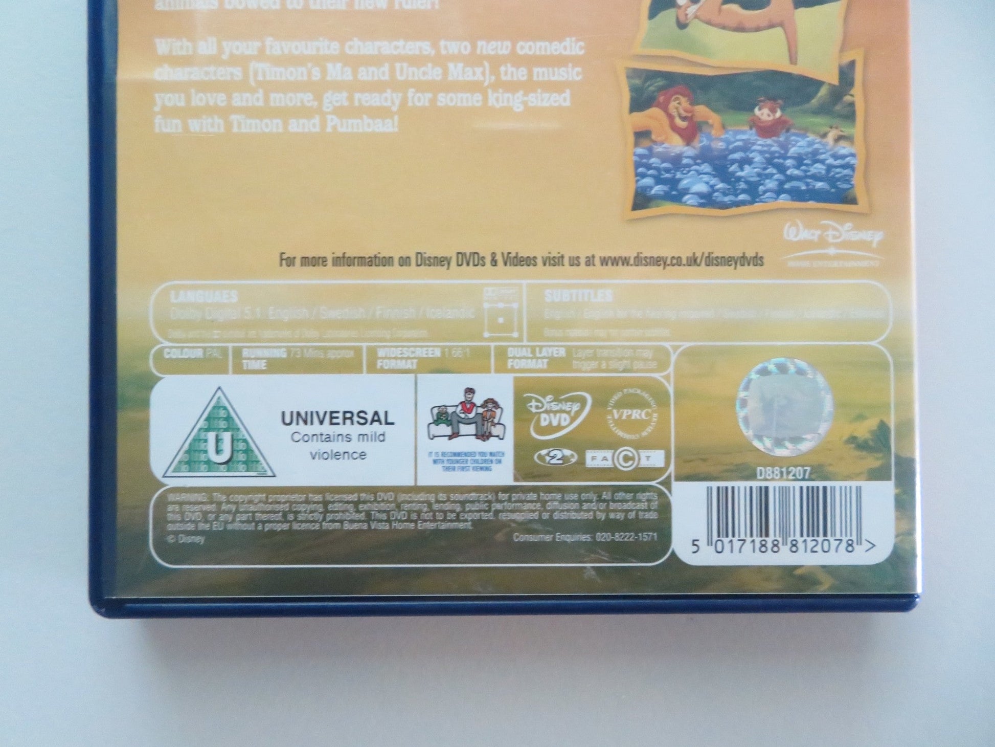THE LION KING 3: HAKUNA MATATA (DVD) DISNEY NATHAN LANE ERNIE SAB 2004 REGION 2 Movie posters