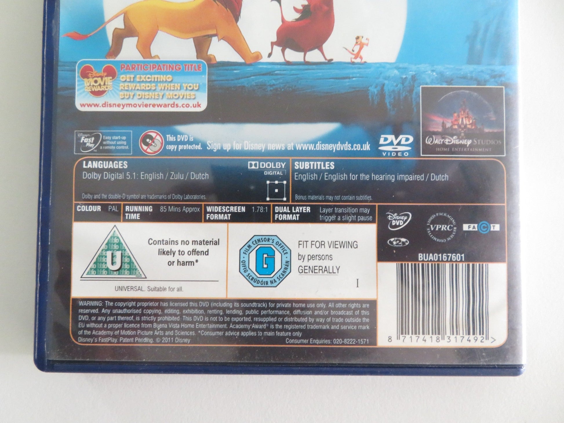 THE LION KING - B DIAMOND EDITION (DVD) DISNEY JAMES EARL JONES 1994 REGION 2 Movie posters