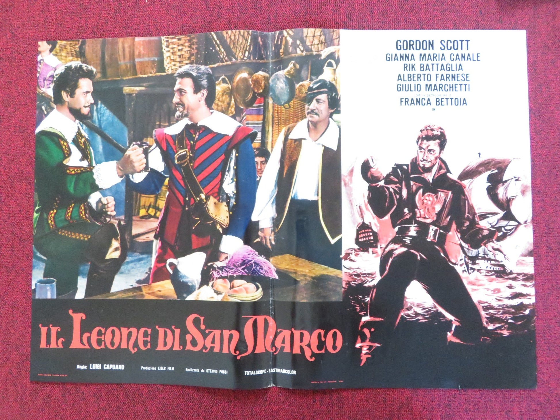 THE LION OF ST. MARK - C ITALIAN FOTOBUSTA POSTER GORDON SCOTT 1963 Rendezvous Cinema Movie posters