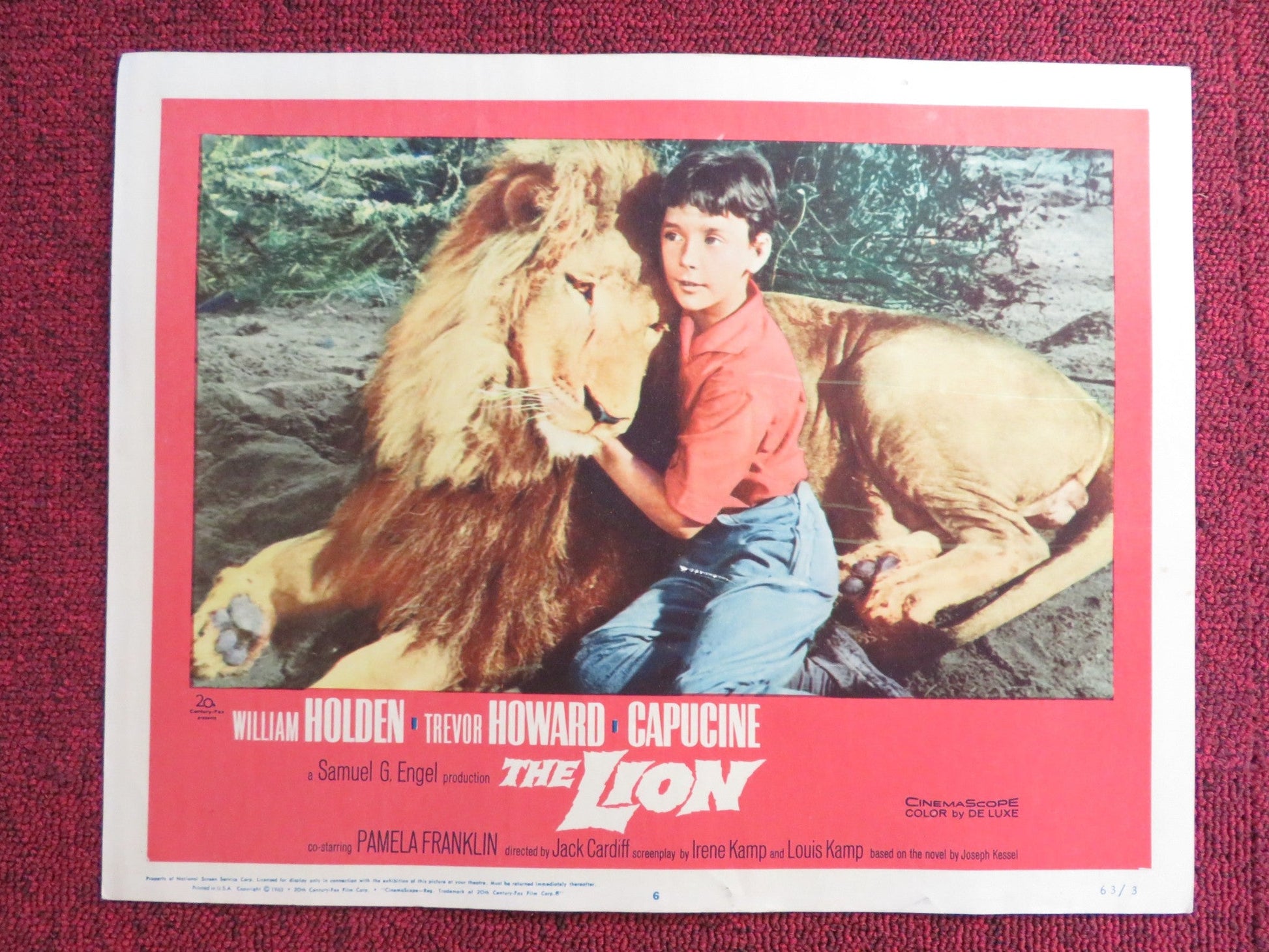 THE LION US LOBBY CARD FULL SET WILLIAM HOLDEN TREVOR HOWARD CAPUCINE 1962 Rendezvous Cinema Movie posters