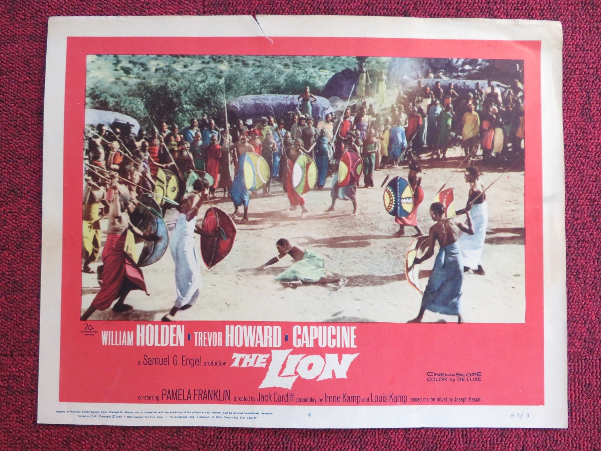 THE LION US LOBBY CARD FULL SET WILLIAM HOLDEN TREVOR HOWARD CAPUCINE 1962 Rendezvous Cinema Movie posters