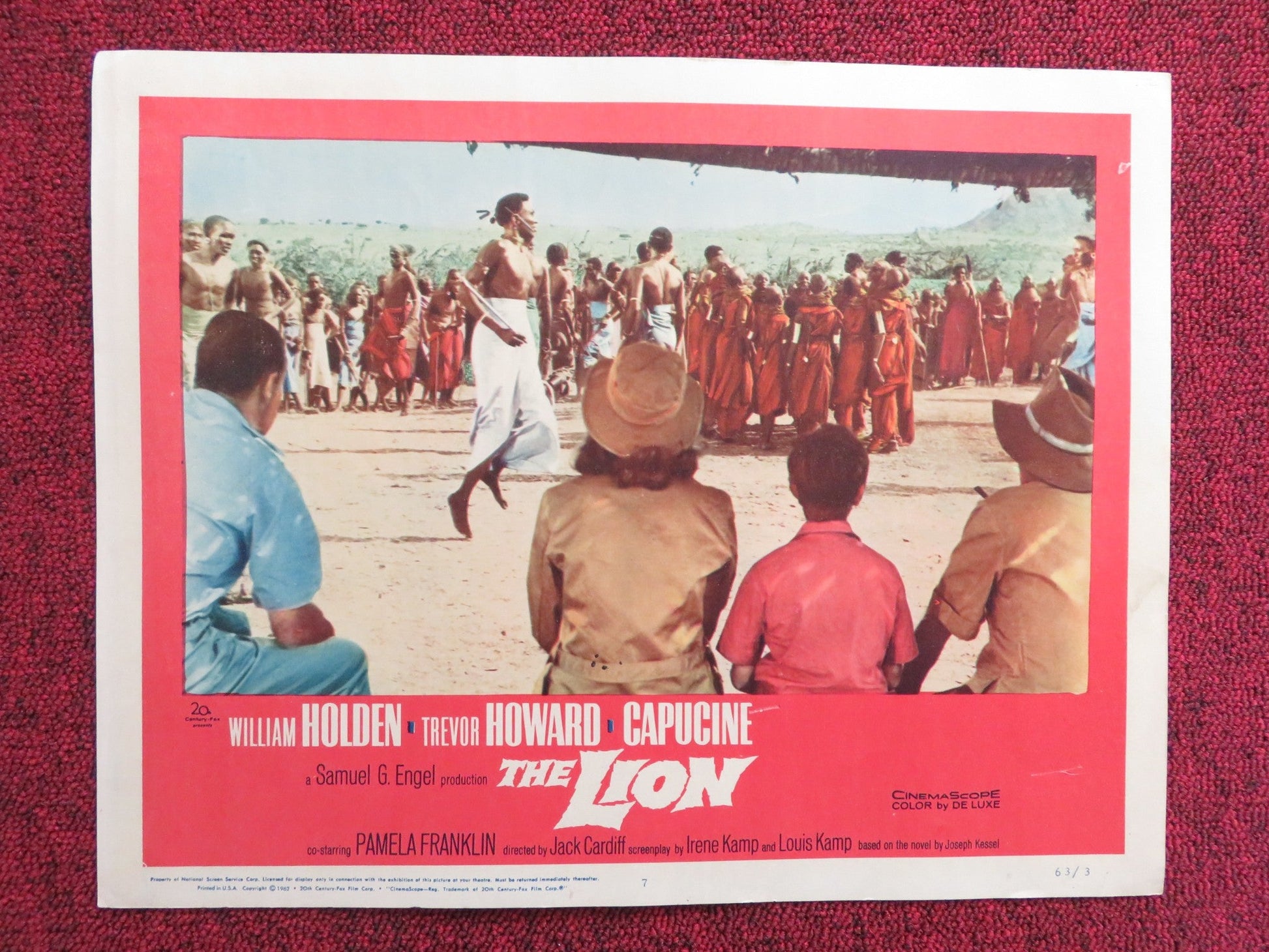 THE LION US LOBBY CARD FULL SET WILLIAM HOLDEN TREVOR HOWARD CAPUCINE 1962 Rendezvous Cinema Movie posters