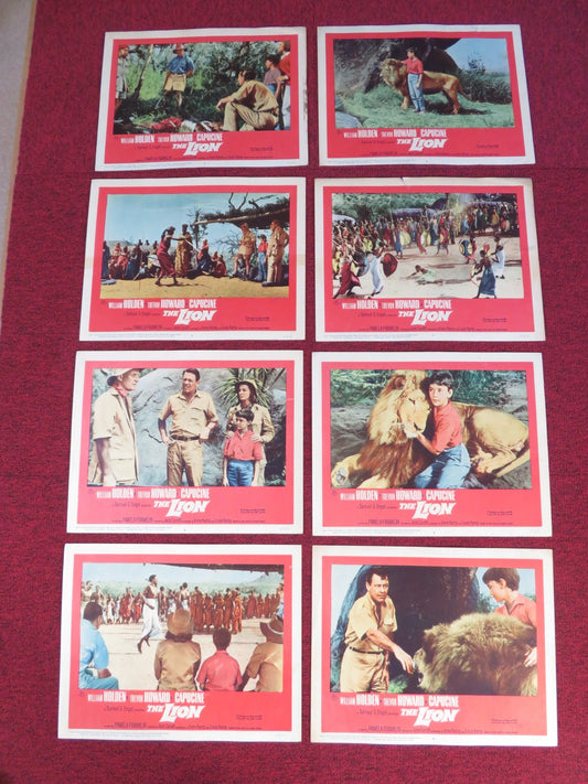 THE LION US LOBBY CARD FULL SET WILLIAM HOLDEN TREVOR HOWARD CAPUCINE 1962 Rendezvous Cinema Movie posters