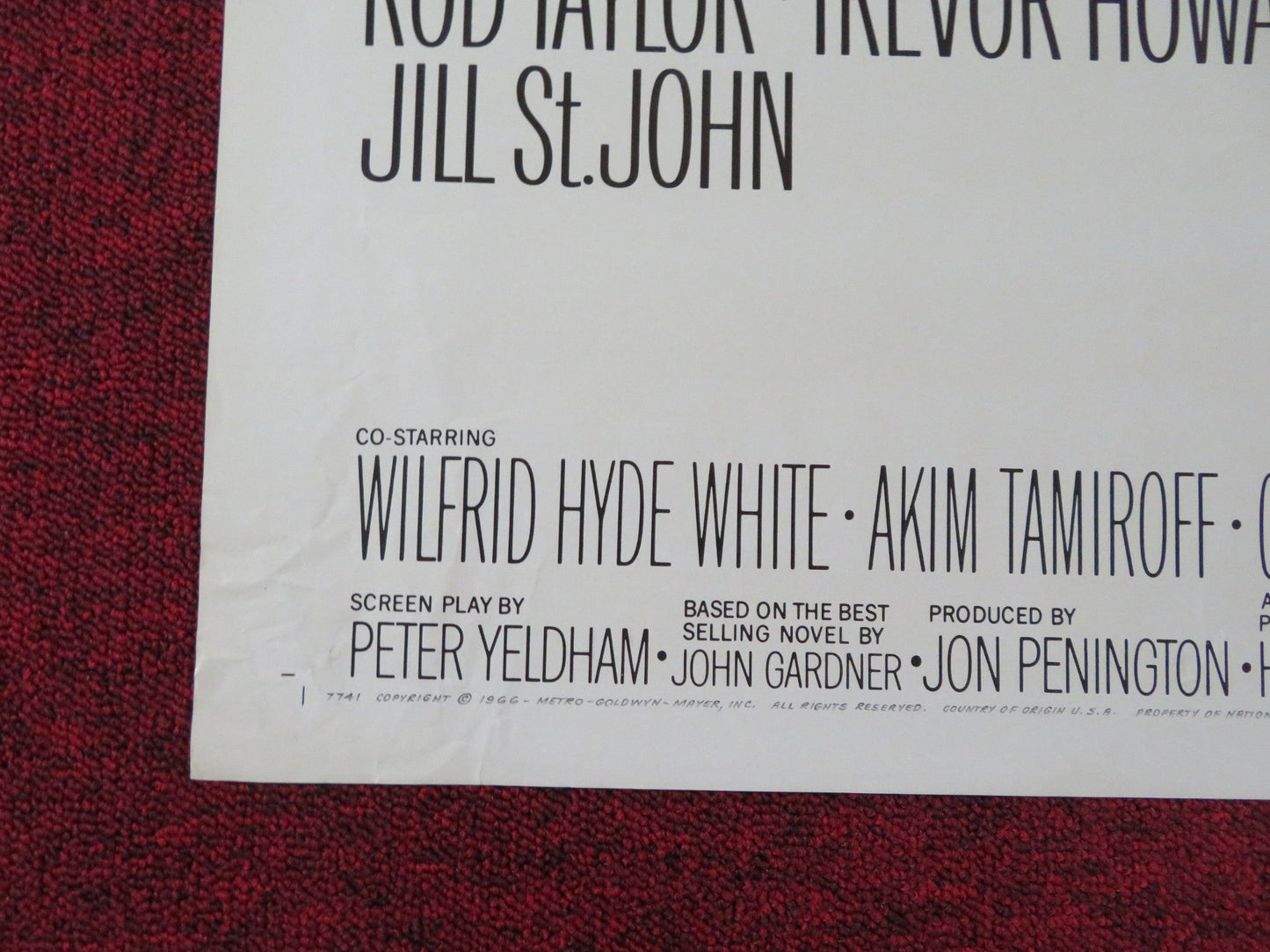 THE LIQUIDATOR FOLDED US ONE SHEET POSTER ROD TAYLOR TREVOR HOWARD 1965 Rendezvous Cinema Movie posters