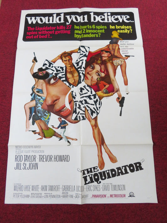 THE LIQUIDATOR FOLDED US ONE SHEET POSTER ROD TAYLOR TREVOR HOWARD 1965 Rendezvous Cinema Movie posters