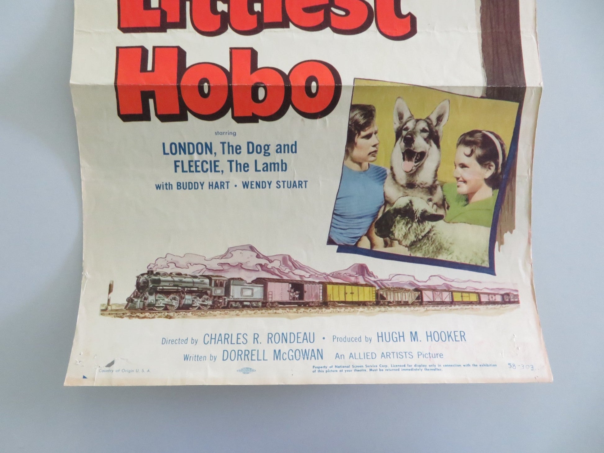 The Littlest Hobo US Insert Poster Buddy Joe Hooker Wendy Stuart 1958 Movie posters