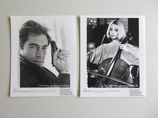 THE LIVING DAYLIGHTS MOVIE STILL PHOTO LOT OF 2 JAMES BOND TIMOTHY DALTON 1987 - Rendezvous Cinema