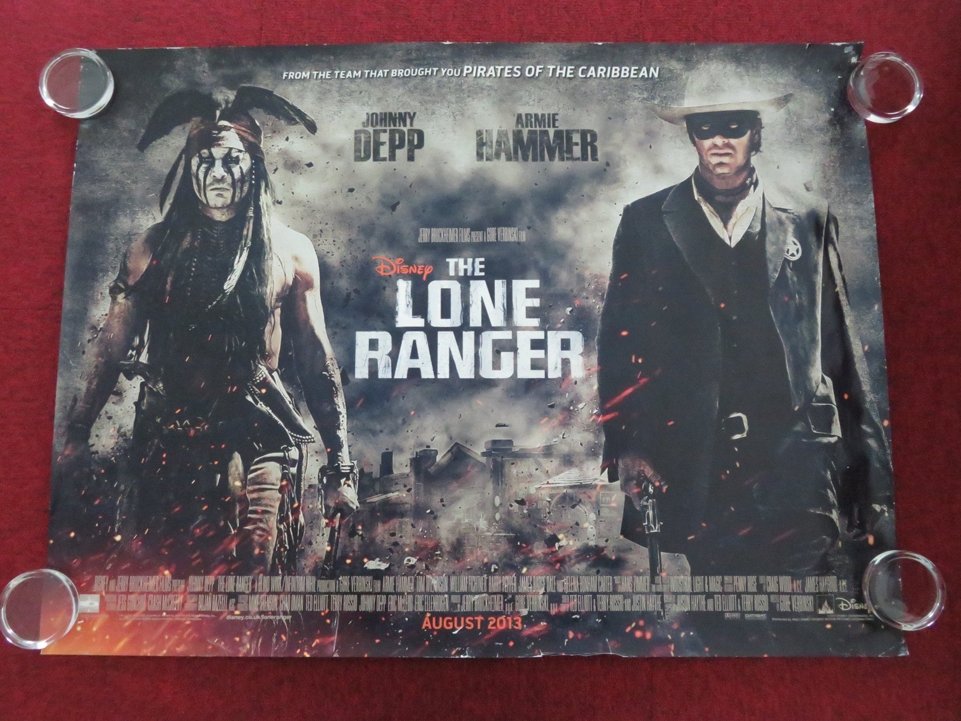THE LONE RANGER - B UK QUAD ROLLED POSTER JOHNNY DEPP ARMIE HAMMER 2013 Movie posters