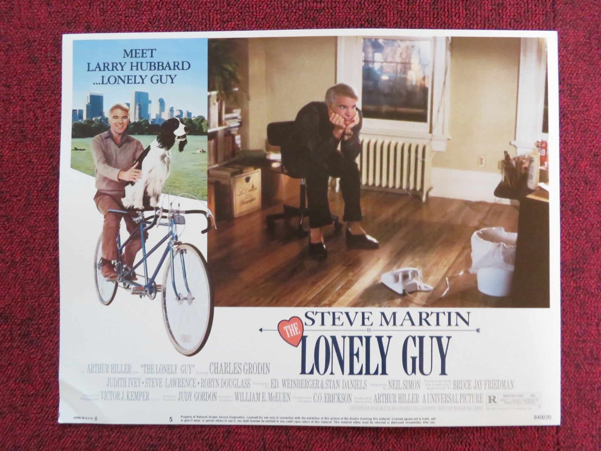 THE LONELY GUY US LOBBY CARD FULL SET STEVE MARTIN CHARLES GRODIN 1984 Rendezvous Cinema Movie posters