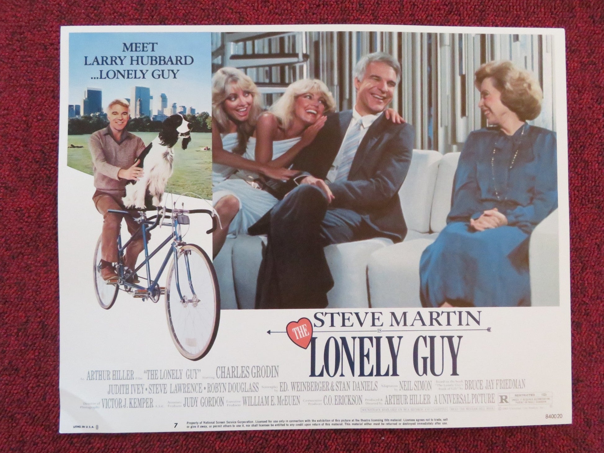 THE LONELY GUY US LOBBY CARD FULL SET STEVE MARTIN CHARLES GRODIN 1984 Rendezvous Cinema Movie posters