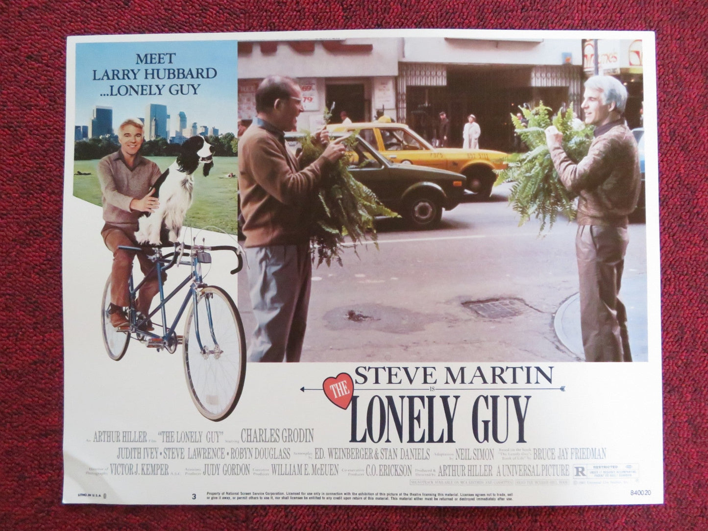 THE LONELY GUY US LOBBY CARD FULL SET STEVE MARTIN CHARLES GRODIN 1984 Rendezvous Cinema Movie posters