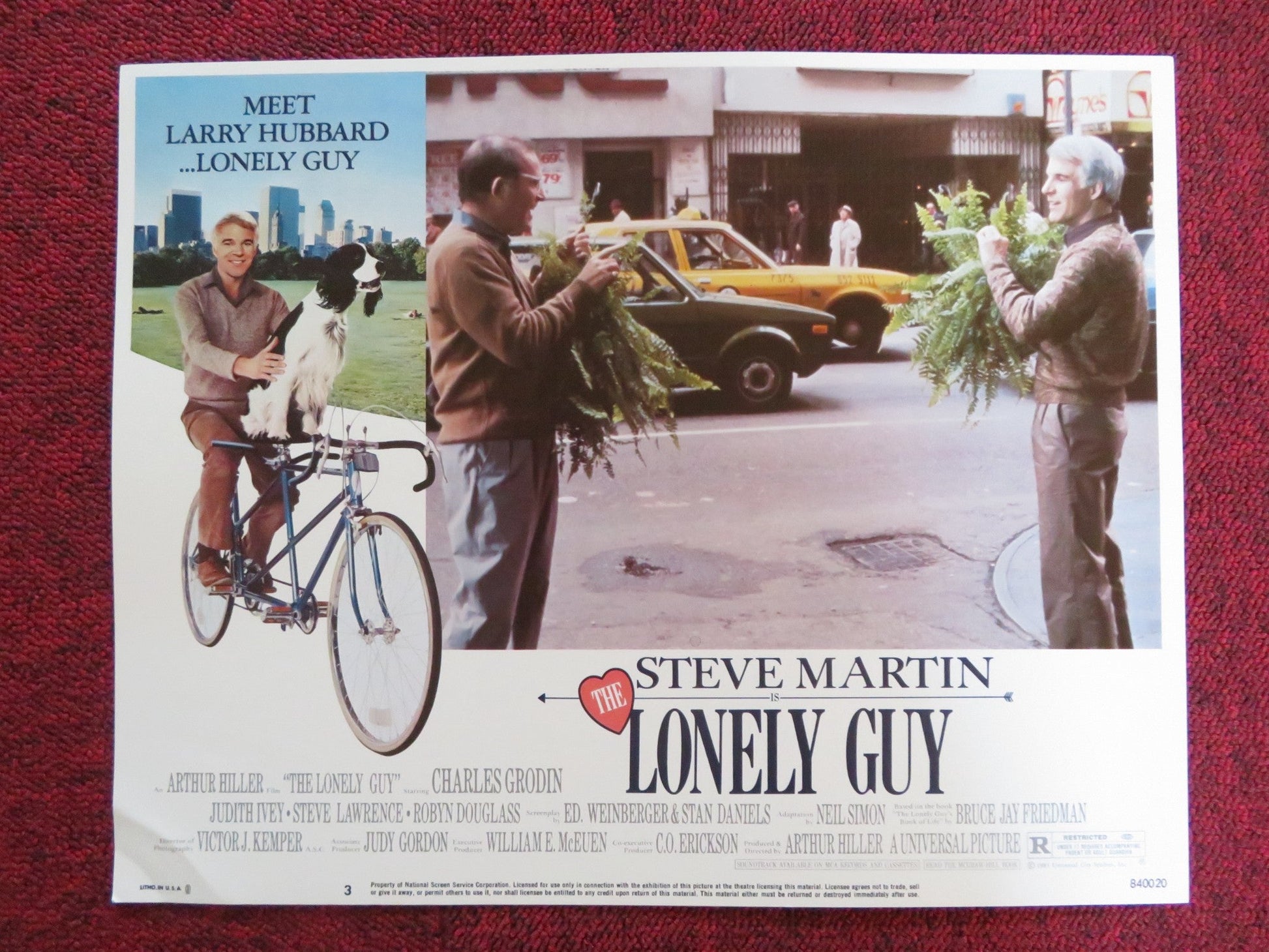 THE LONELY GUY US LOBBY CARD FULL SET STEVE MARTIN CHARLES GRODIN 1984 Rendezvous Cinema Movie posters