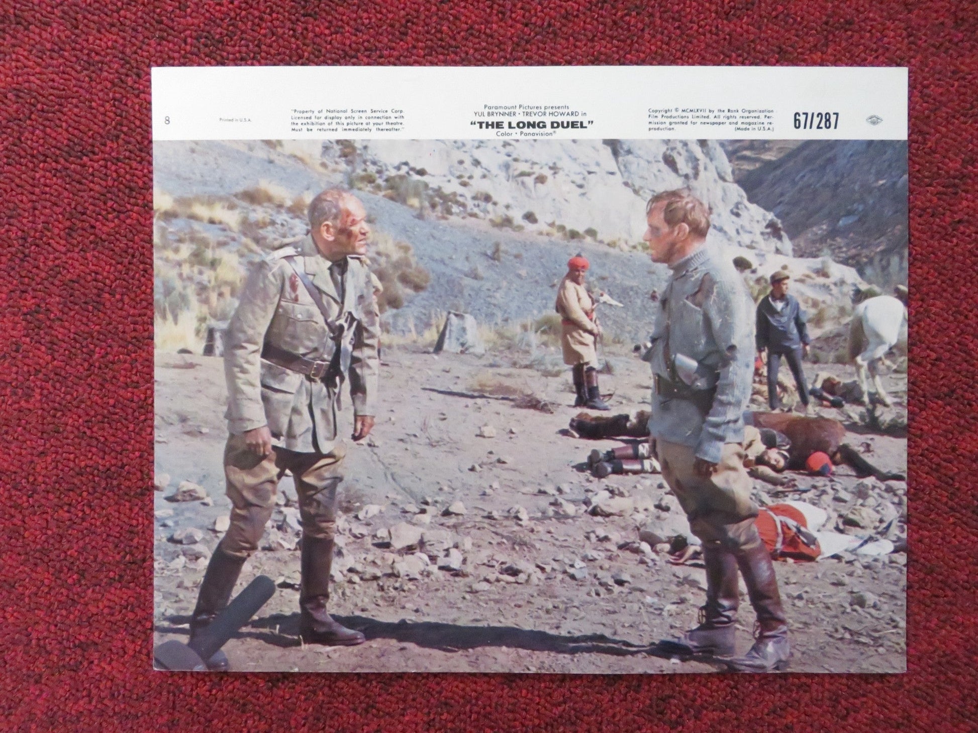 THE LONG DUEL - 8 LOBBY CARD YUL BRYNNER TREVOR HOWARD 1967 Rendezvous Cinema Movie posters