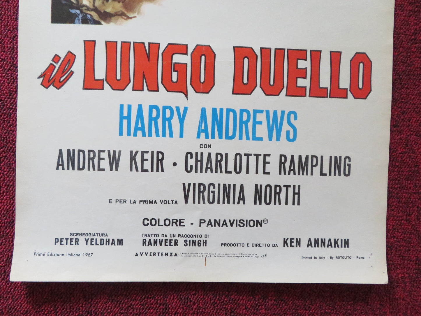 THE LONG DUEL ITALIAN LOCANDINA POSTER YUL BRYNNER TREVOR HOWARD 1967 Rendezvous Cinema Movie posters