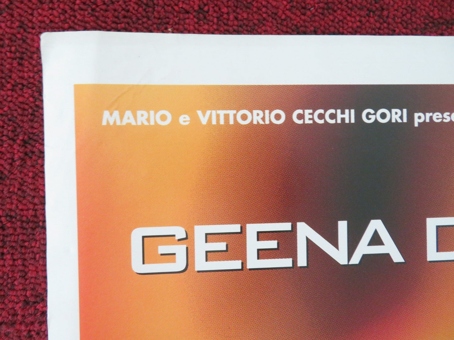 THE LONG KISS GOODNIGHT ITALIAN FOGLIO POSTER GEENA DAVIS SAMUEL L. JACKSON 1996 Movie posters