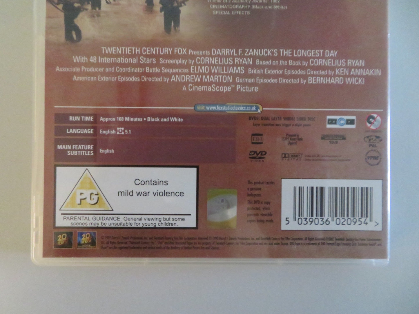 THE LONGEST DAY - B (DVD) RICHARD BURTON SEAN CONNERY 1962 REGION 2 Movie posters