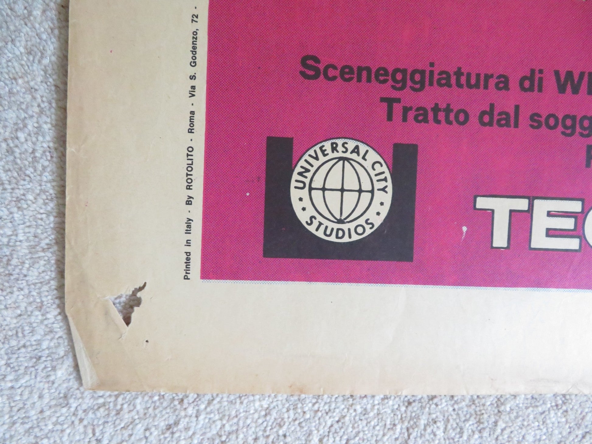 THE LONGEST HUNDRED MILES ITALIAN 2 FOGLIO POSTER DOUG MCCLURE K. ROSS 1967 Rendezvous Cinema Movie posters